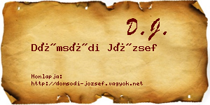 Dömsödi József névjegykártya